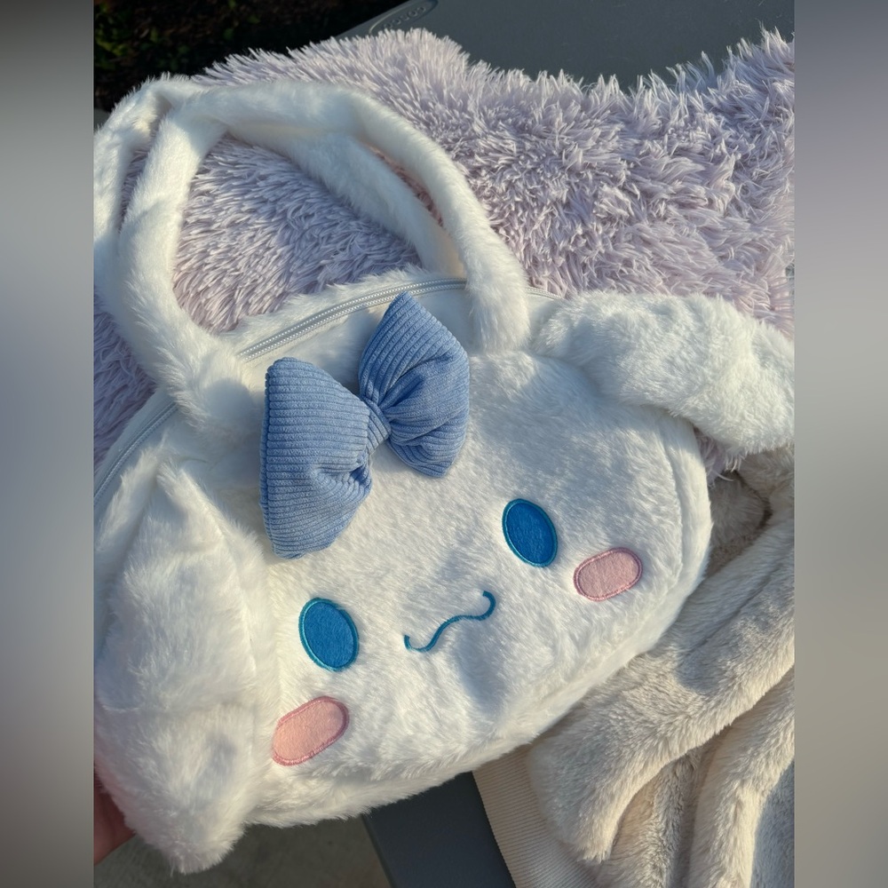 Sanrio Plush Cinnamoroll Women Tote Handbags Shoulder Bags Fashion